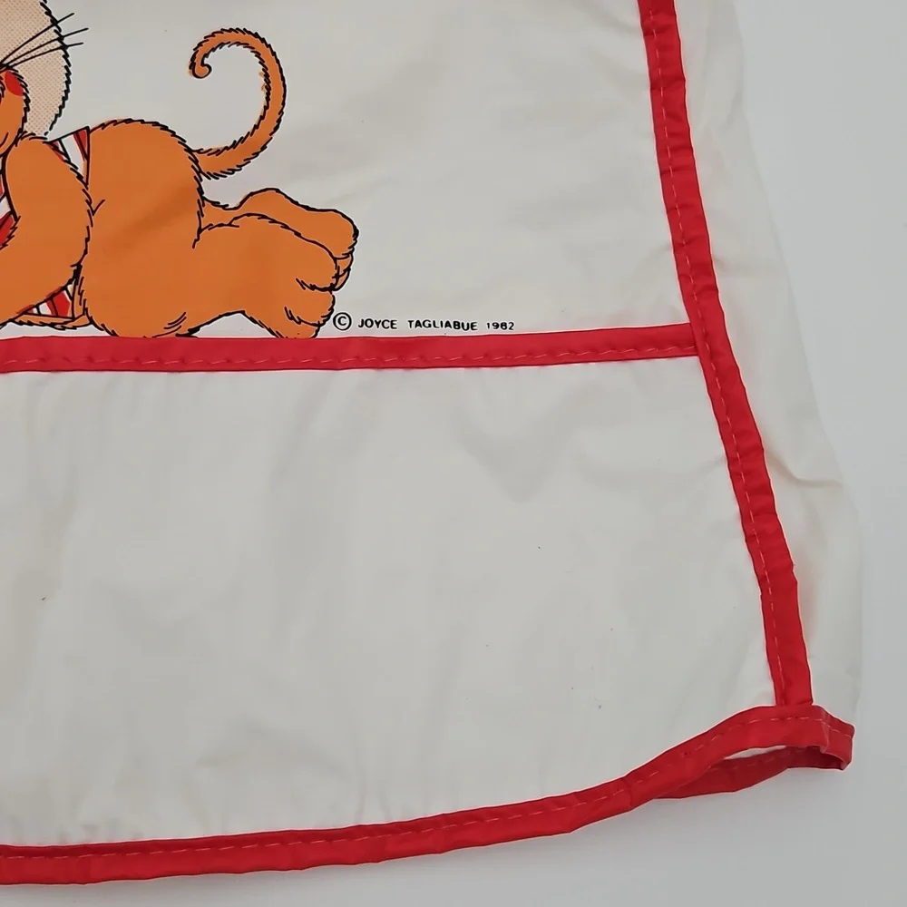 Adorable Plastic Baby Bib Apron Cartoon Print ABC Joyce Tagliabue 1982 Vintage